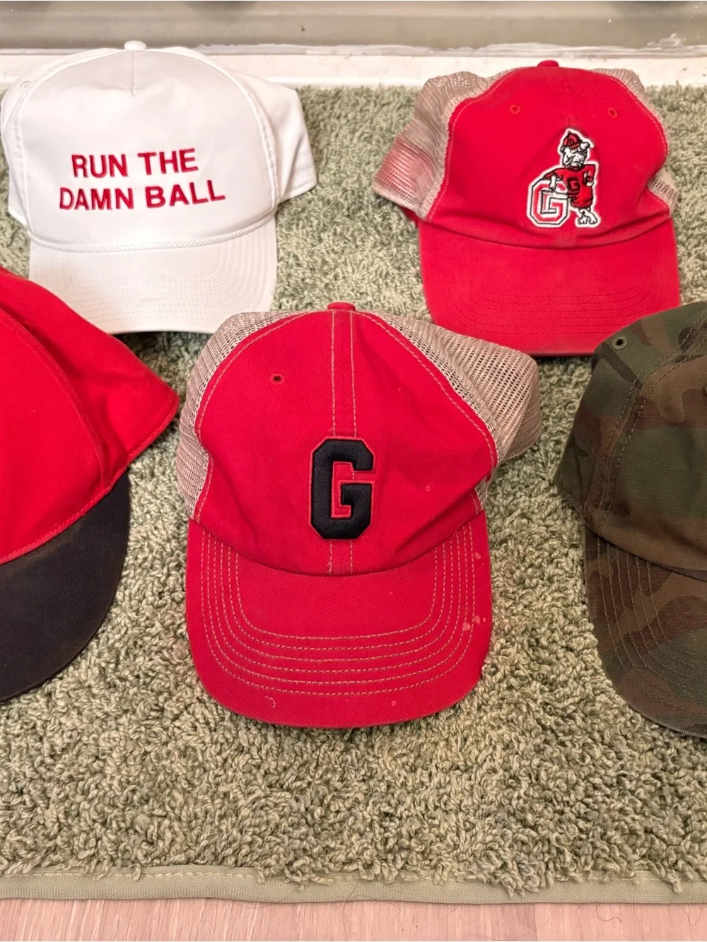 Lot of 5 (Five) UGA/Georgia Hats